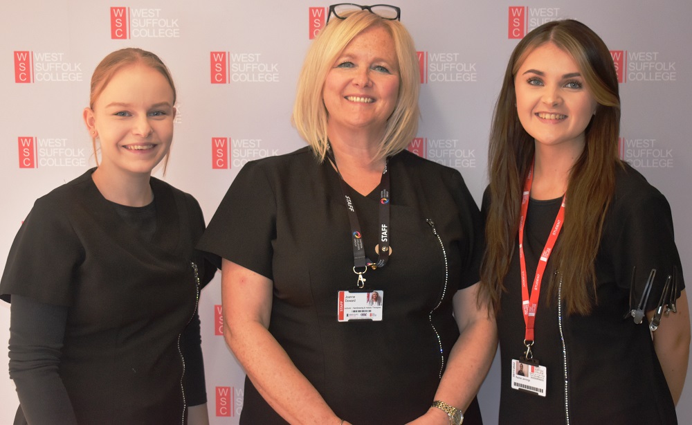 Molly, Joanne and Rachel prepping for WorldSkills