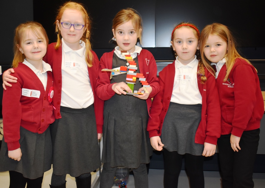 Hardwick students with Lego