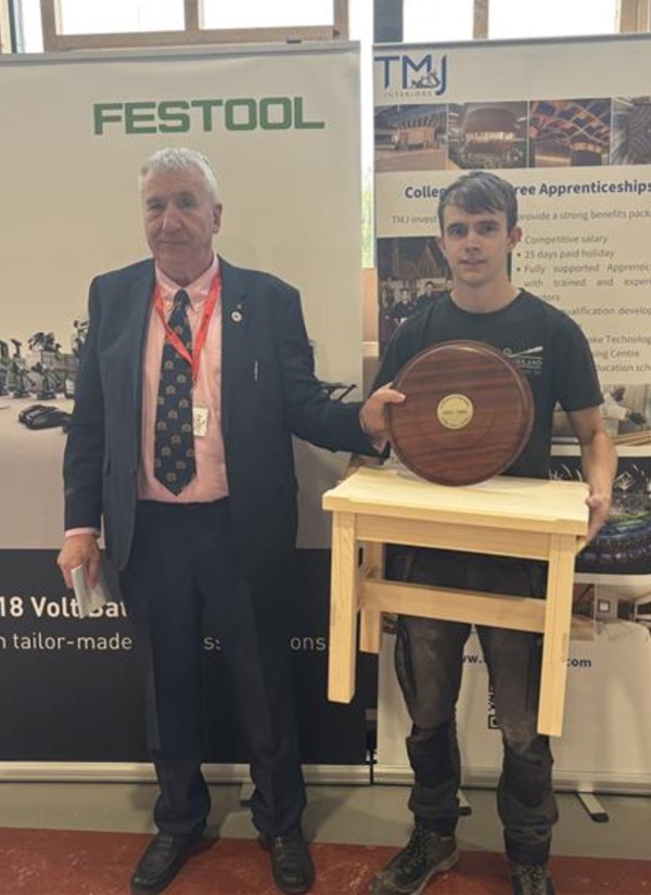 2 James Buckle wins top spot at the Worship Company of Joiners and Ceilers national competition