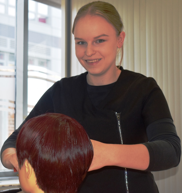 Molly Rayner getting ready for WorldSkills