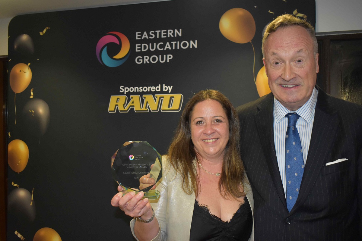 An inspirational apprentice from Cambridge won the top gong at an annual ceremony held in Bury St Edmunds