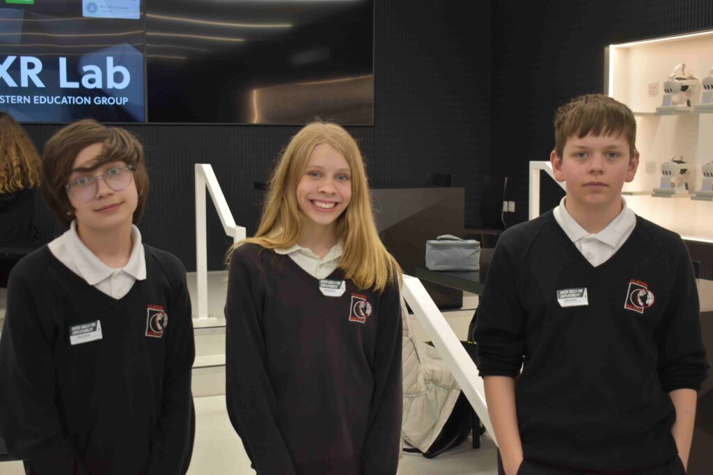 4 Students from Claydon High School at the Green tech Fest 1024x683
