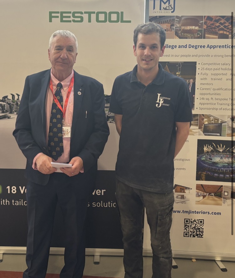 5 Harry Wilcox from West Suffolk College comes second in this national contest Peter Maton is pictured with him