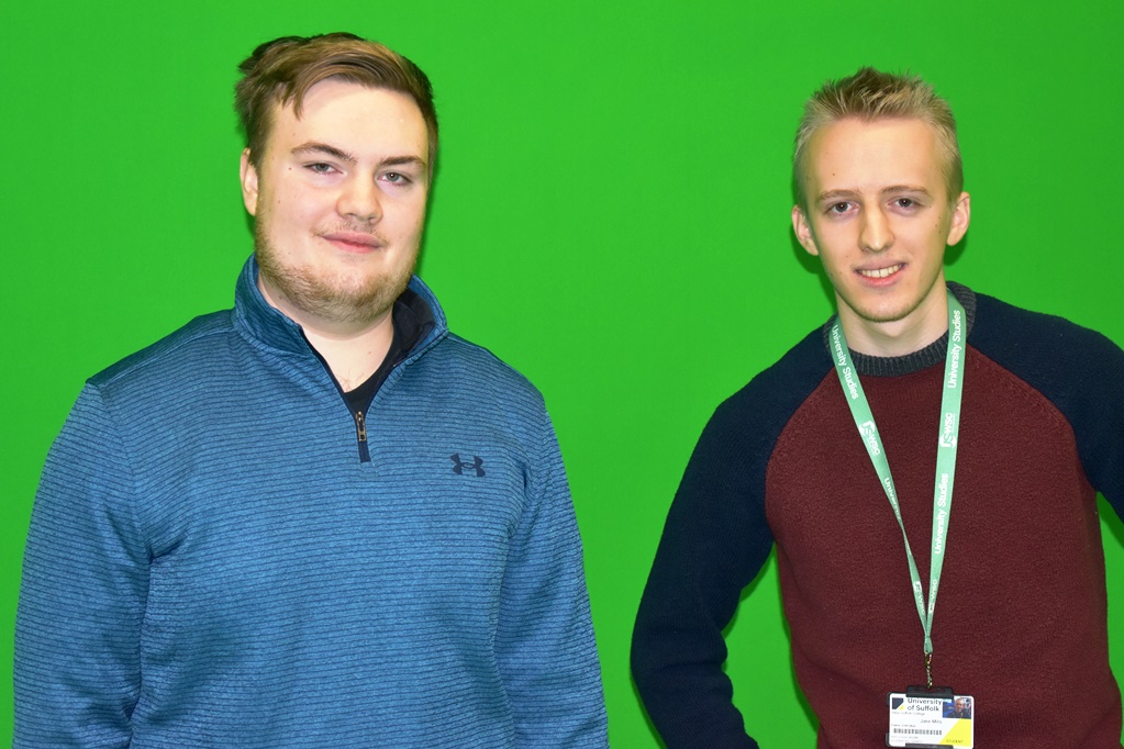 7 Peter Fear and Jake Mills students who were involved in a green screen
