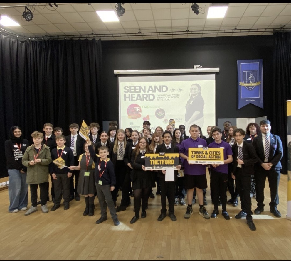 Students from Abbeygate Sixth Form College and West Suffolk College recently played a key role in leading the Youth Matters: Seen and Heard event held on 10th March at Thetford Academy, bringing together young people, local leaders and national representatives to discuss how youth voices can help shape the future of their communities.