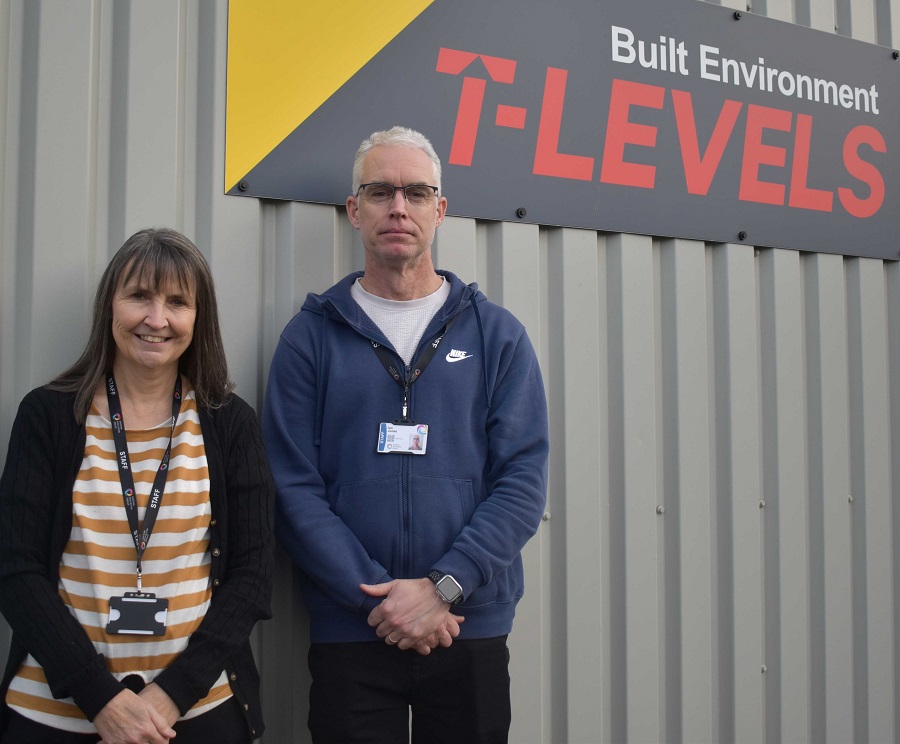 1 Pam Welsford and Ian Jones are supporting students on T Level programmes