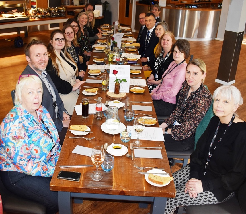 2Long serving staff members from the Eastern Education Group get ready to tuck in to a special meal that was organised on their behalf at Edmunds Restaurant