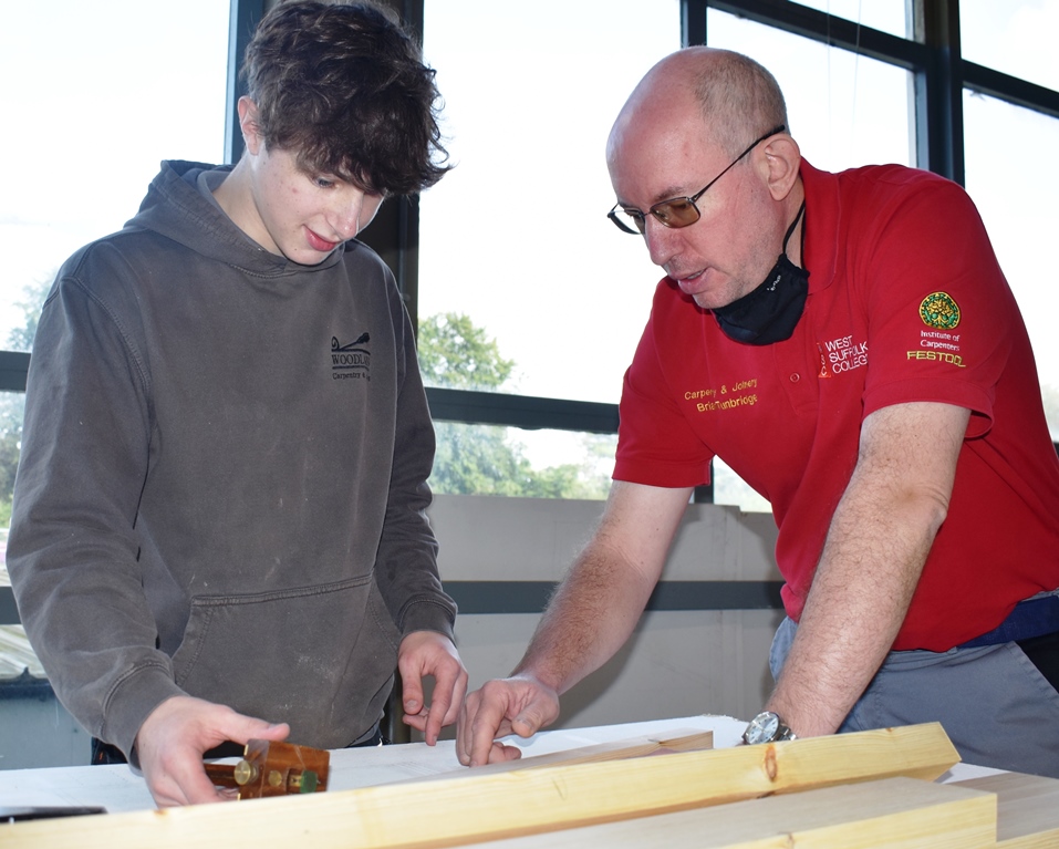 3Danny Featherstone and Brian Tunbridge at West Suffolk College