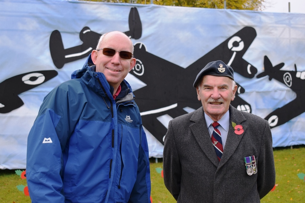 3 organiser Brian Tunbridge with Clive Penton from the RAF Association in Stowmarket