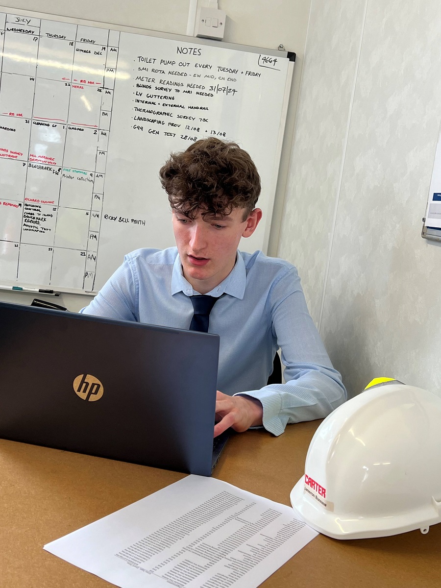 3 Cameron Bunning on his T Level work placement with R G Carter