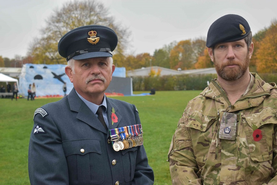5 Tim Taylor and Alex Haws from the armed forces were in attendance at the West Suffolk College remembrance event