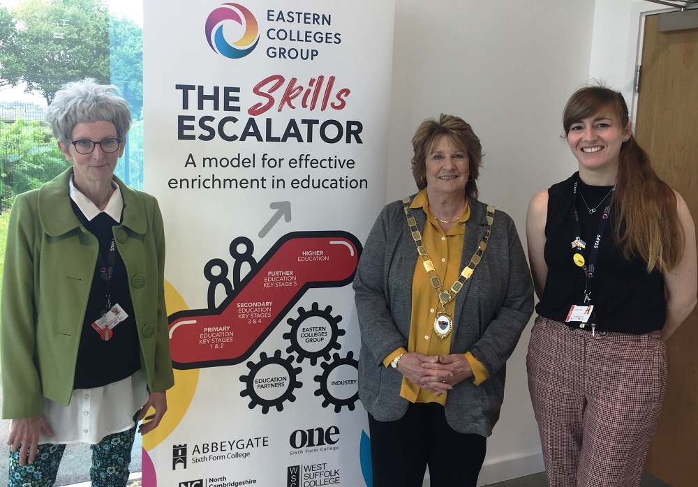 Victoria Fiebelkorn the Mayor of Chatteris Linda Ashley and Louise Unwin