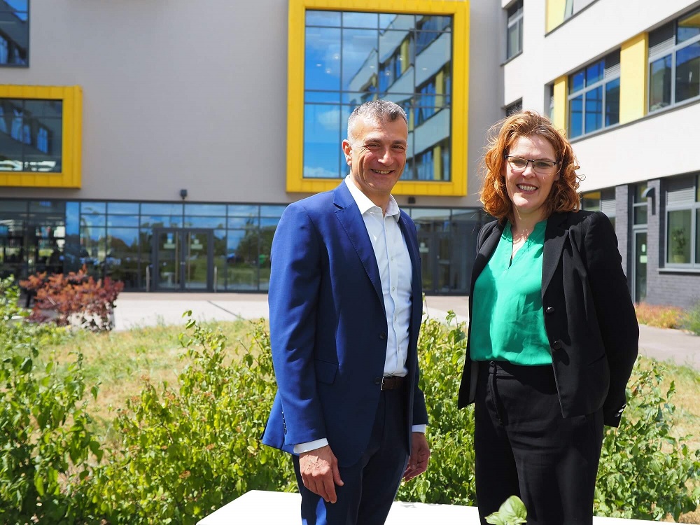 Nikos Savvas, CEO of Eastern Colleges Group and Headteacher Sally Kennedy of County High School