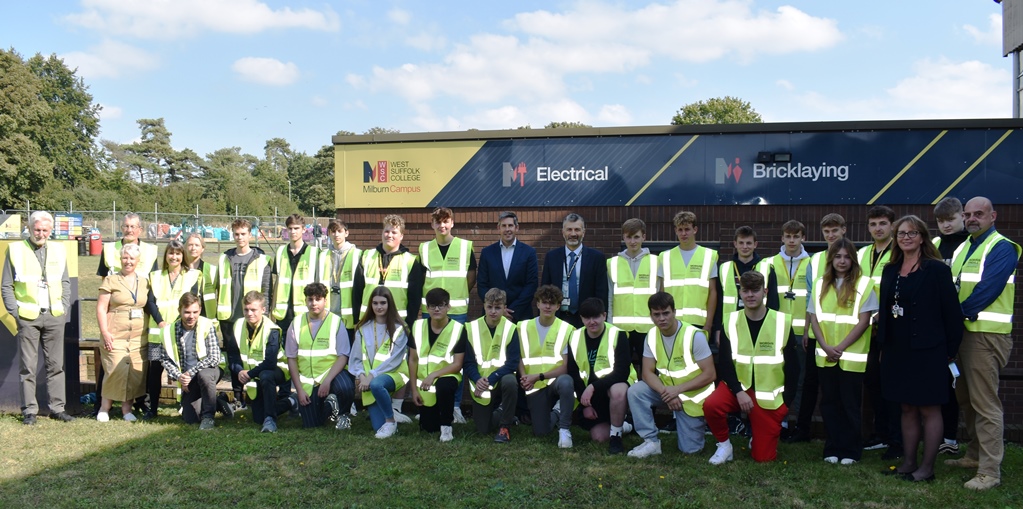 Morgan Sindall group photo at West Suffolk College