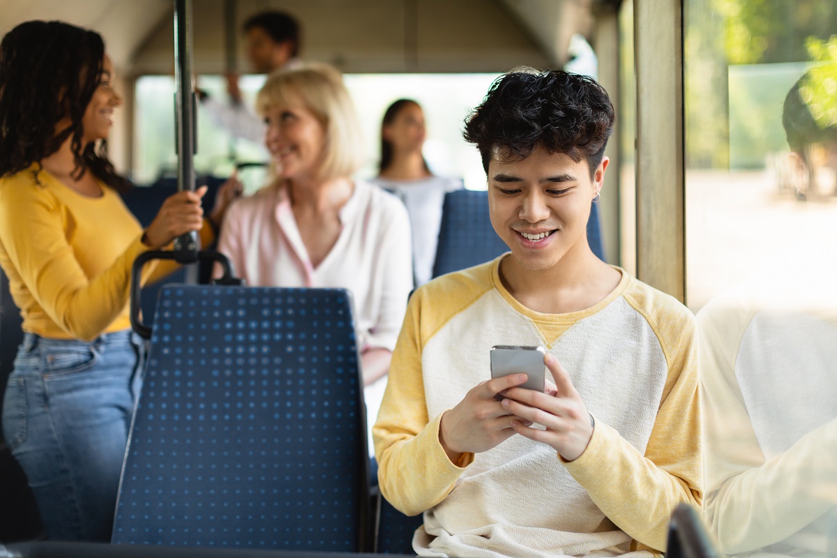 boy on bus