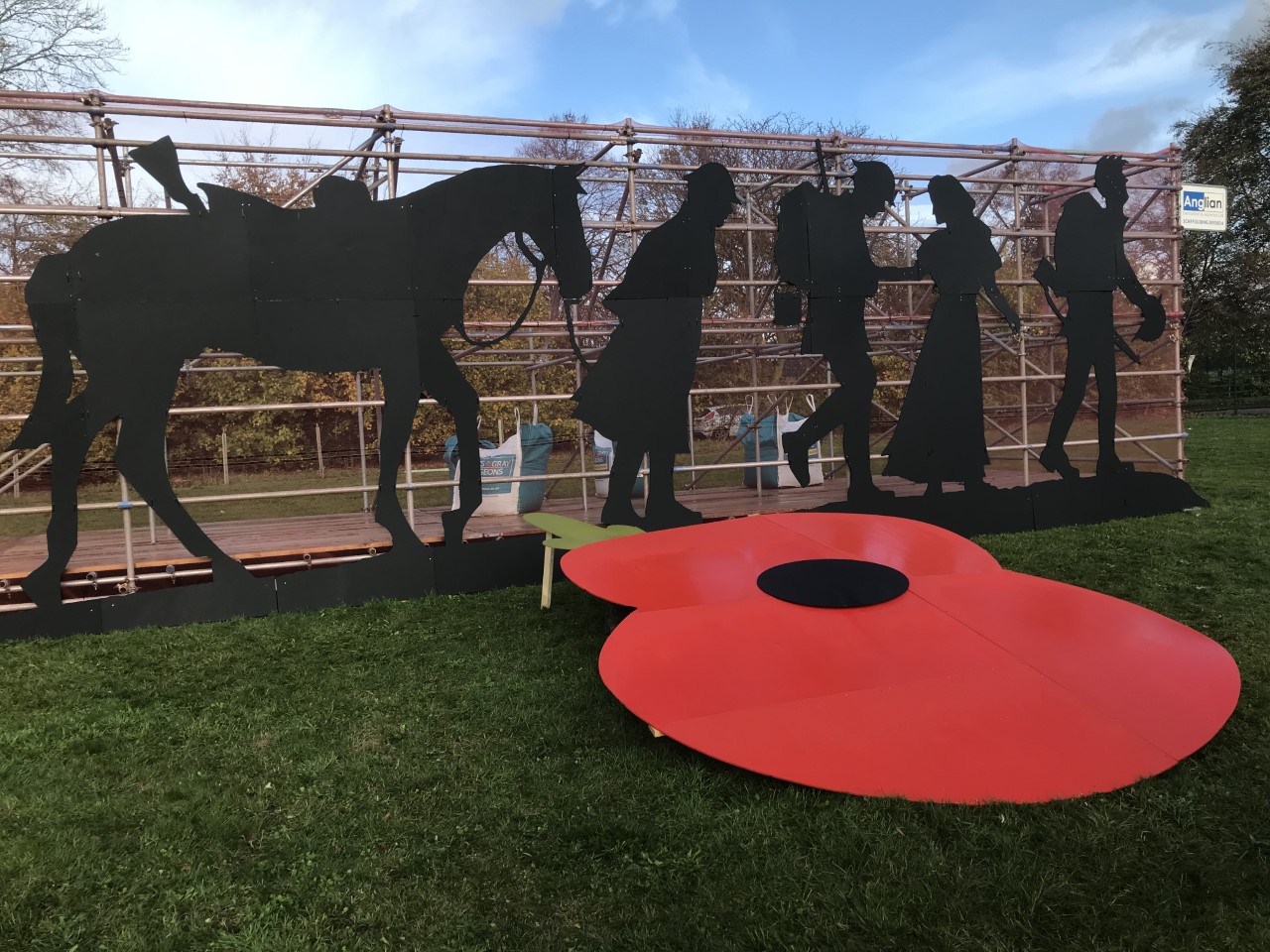 Tribute to the fallen made by carpentry students at West Suffolk College