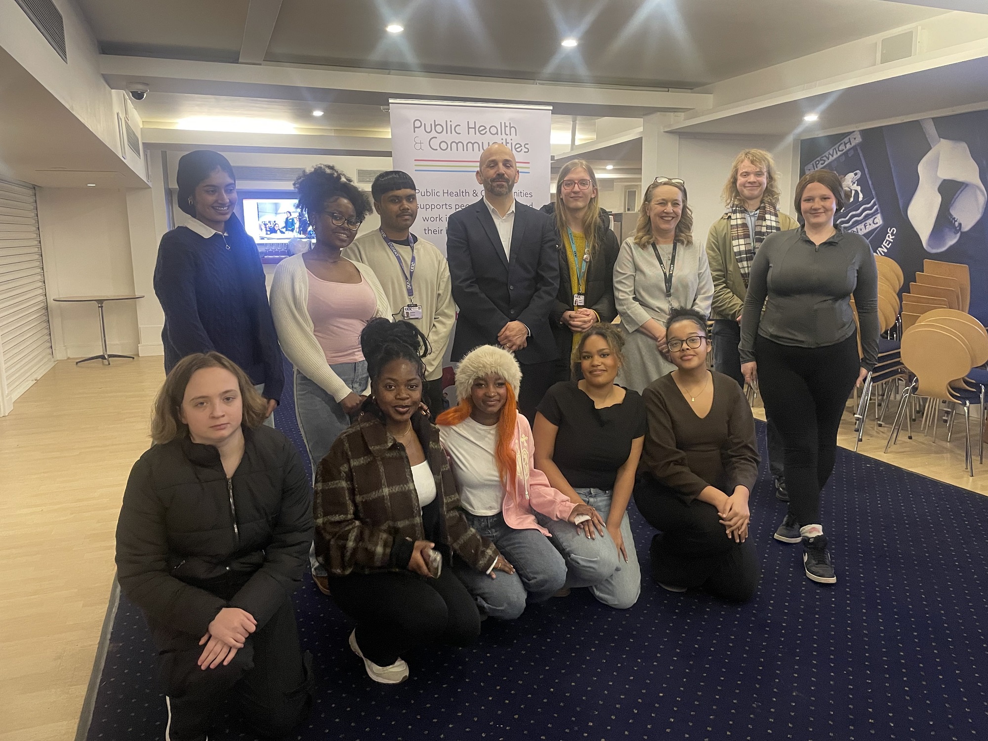 Students who helped contribute to the public health report for Suffolk