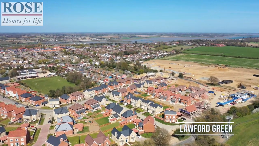 Drone footage of Lawford Green