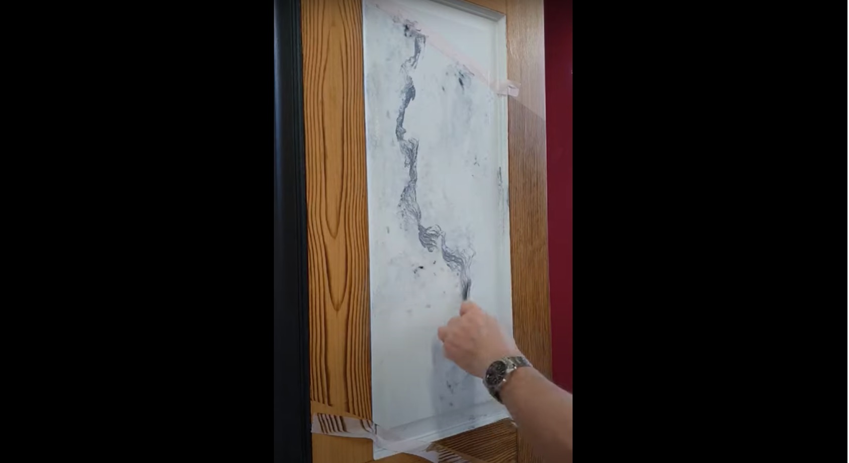 Construction Crafts - Marbling and how to paint a Panel Door