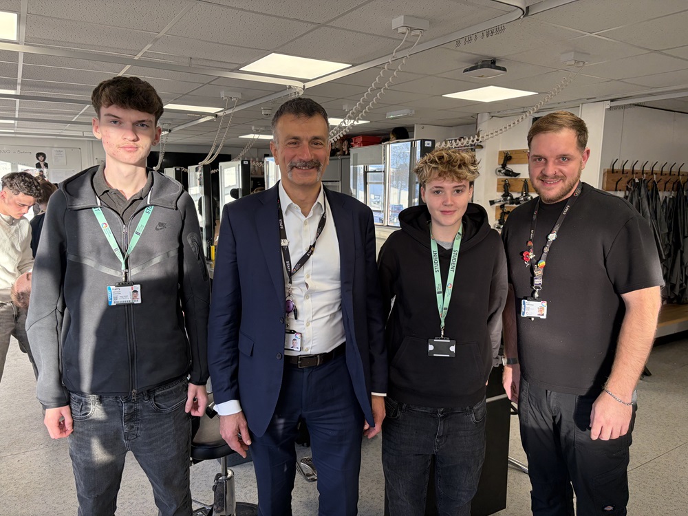 Education leaders head to students’ barbering lesson for Movember shave